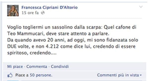 Francesca Cipriani Facebook