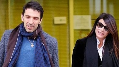 Ilaria D'Amico e Gigi Buffon portano Leopoldo Mattia a casa