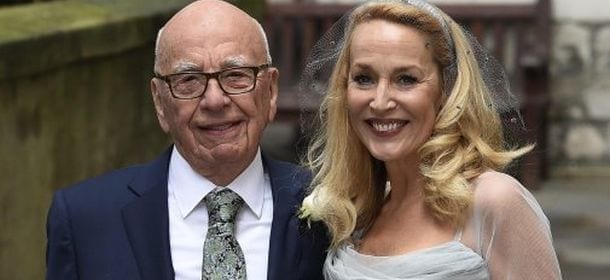 Il signor Sky Rupert Murdoch e Jarry Hall sposi