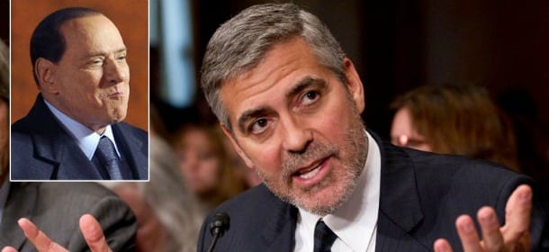 George Clooney e i Bunga Bunga. Insieme a Belusconi c'era anche lui