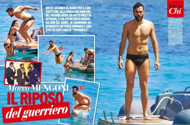 Marco Mengoni, nudo al mare con amici e...