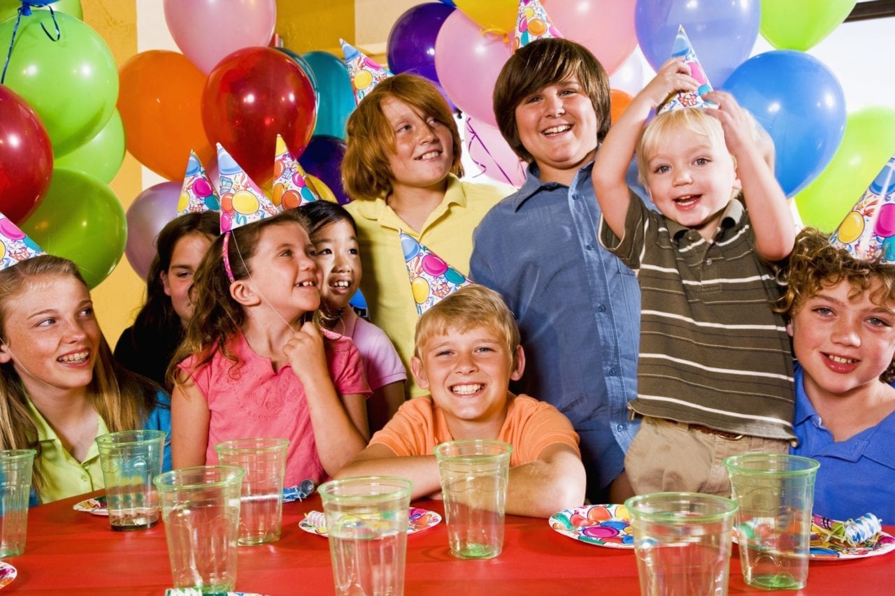 Children having fun at a birthday party