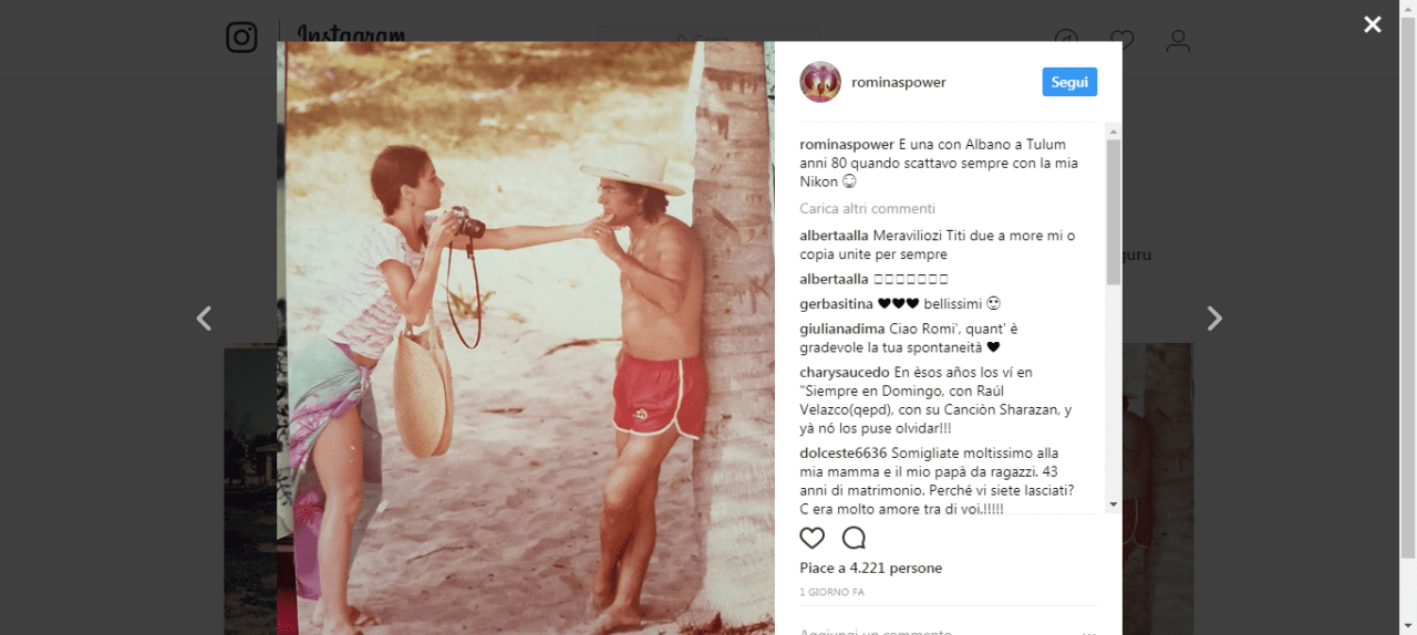 Romina Power nostalgica: le immagini da giovane con Al Bano [FOTO]