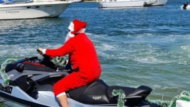 Babbo Natale moto acqua