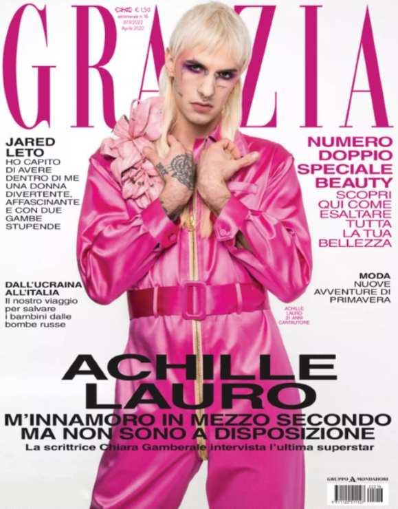 Achille Lauro sulla copertina di "Grazia"