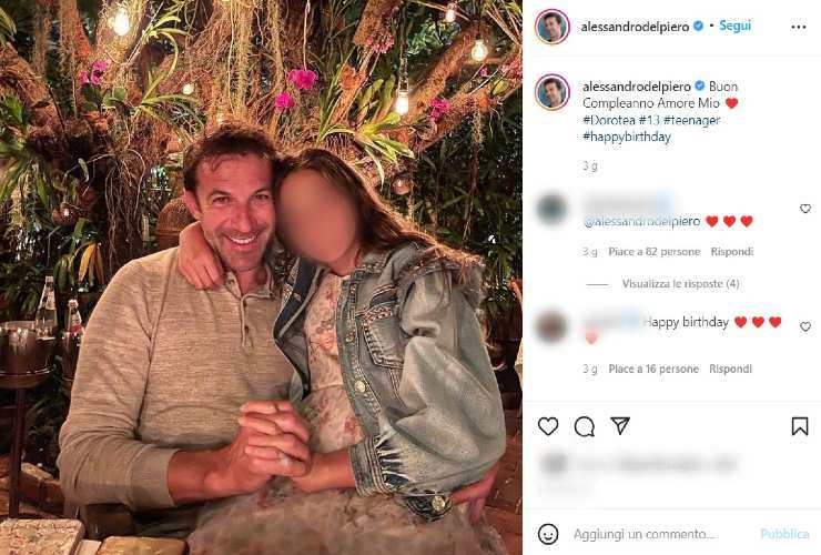 Alessandro Del Piero Guida I Tifosi: Uno Scatto Gentile Con La Figlia è ...