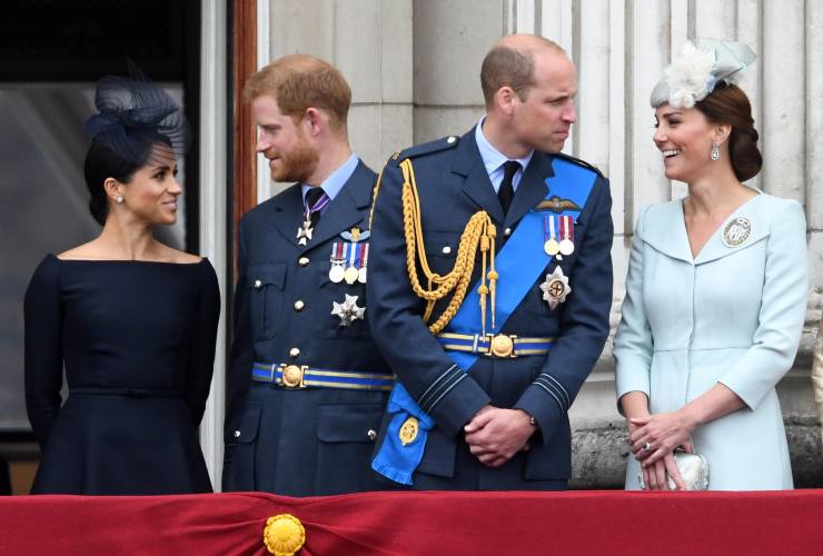 Principe Harry, principe William, Kate Middleton e Meghan Markle